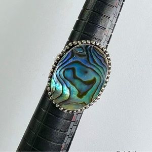 Abalone 925 Gemstone Ring size 7